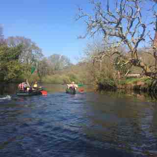 canoes on the river dart